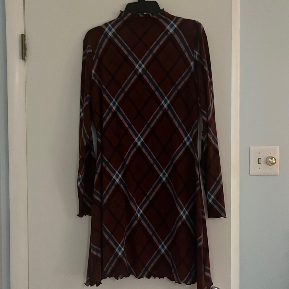 Brown Plaid dress.